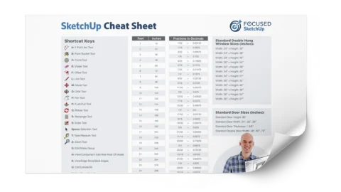 2-sided printable SketchUp cheat sheet