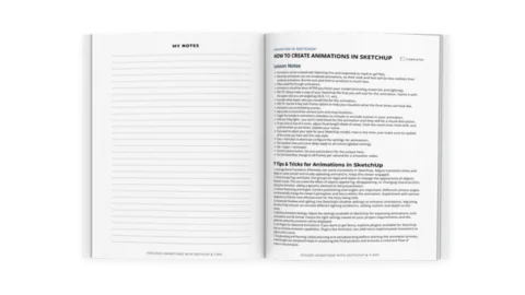 Printable course guide with lesson notes