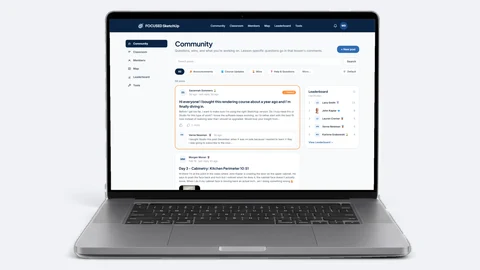 The FOCUSED SketchUp Student Community forum in the learning portal