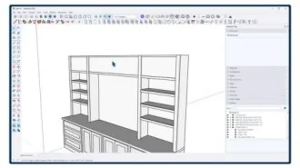 Module 3 - modeling a full home office built-in with AI rendering