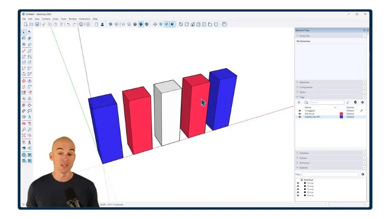 Module 3 - organizing models with groups, components, tags, scenes, and section cuts