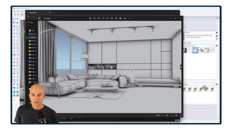 Module 4 - sourcing 3D objects and applying materials and styles in SketchUp