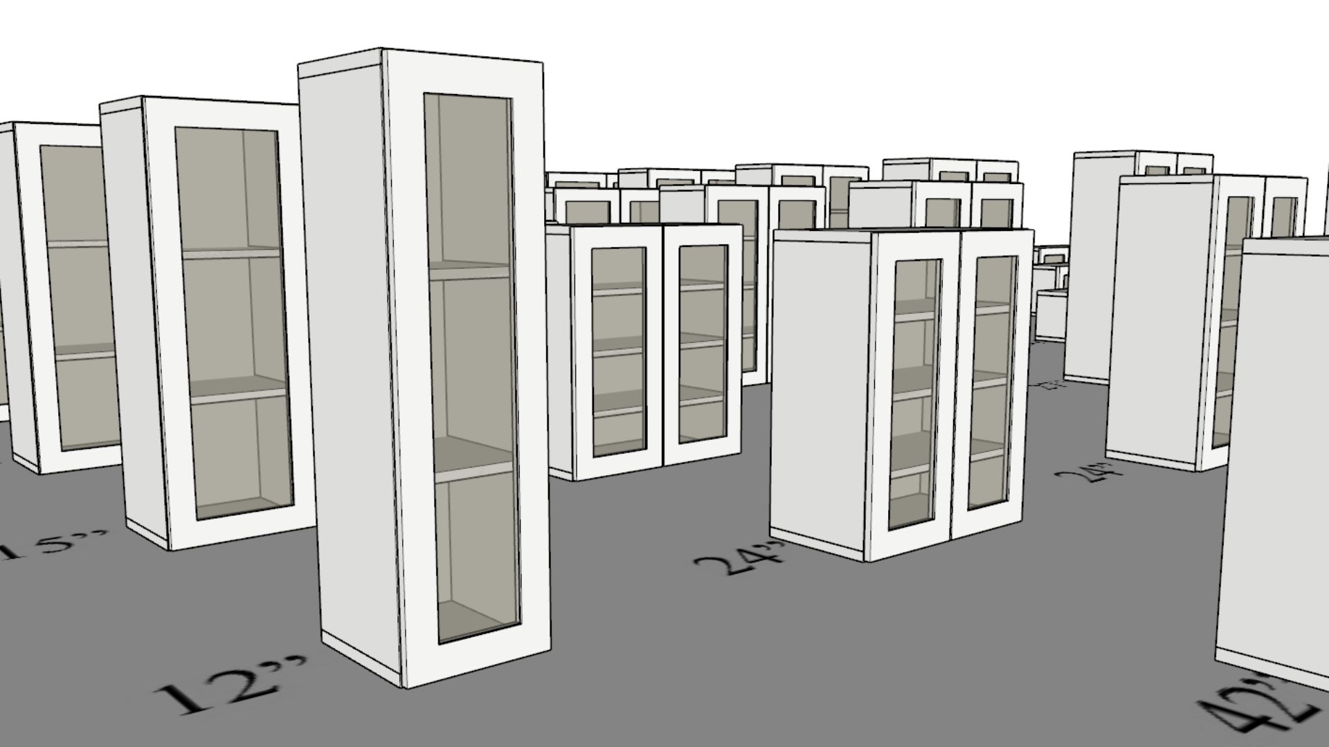 FOCUSED 3D Club Overlay Shaker Cabinet Pack for SketchUp 3