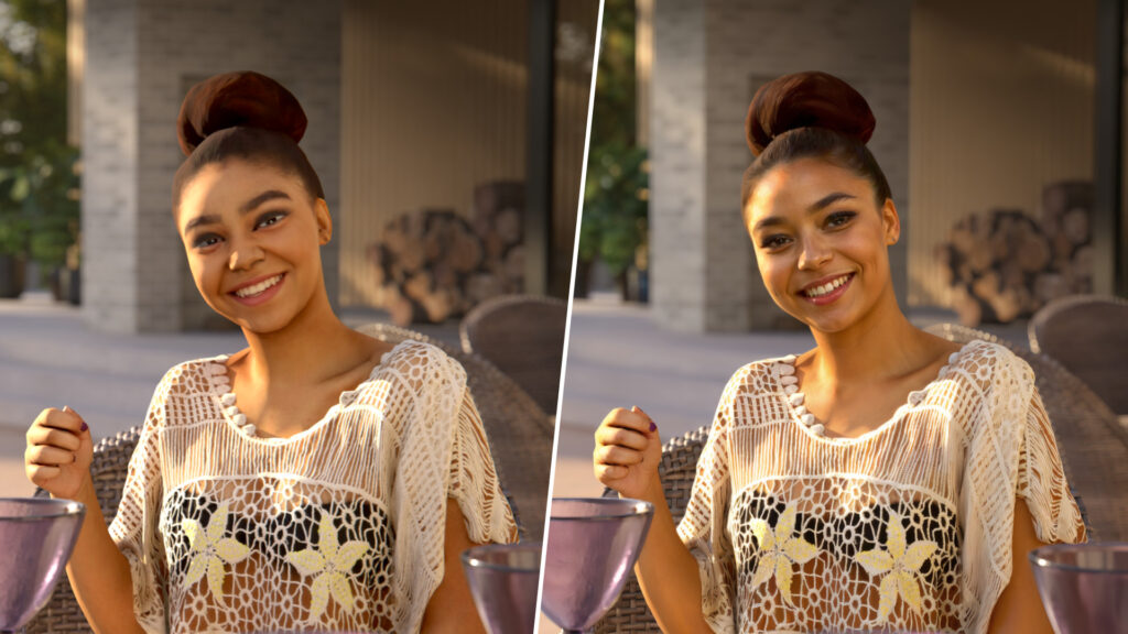 Applies machine-learning techniques to enhance render output with intelligent upscaling and detail refinement.