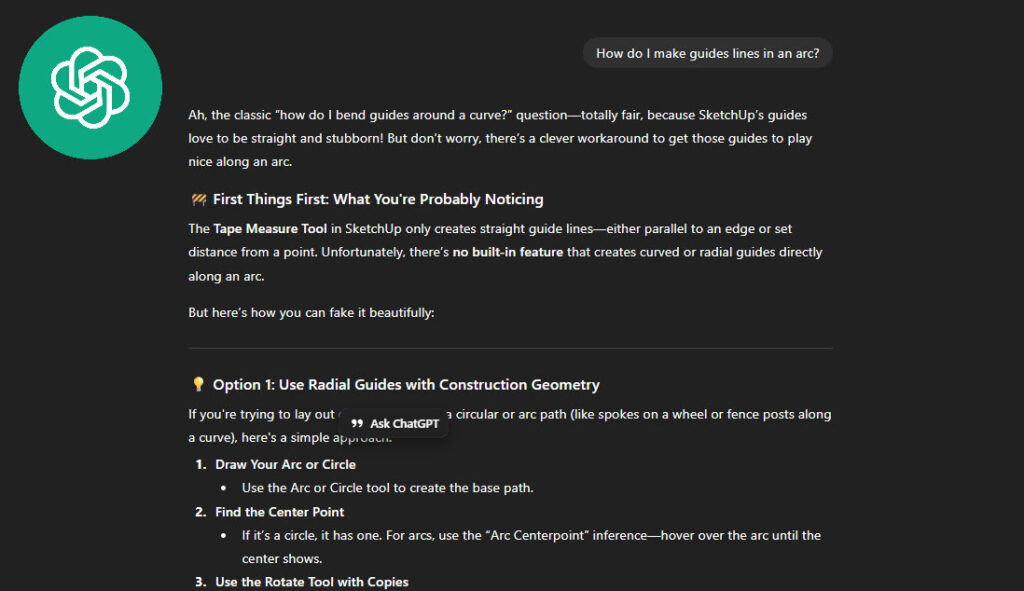 Custom GPT for SketchUp, LayOut, and V-Ray